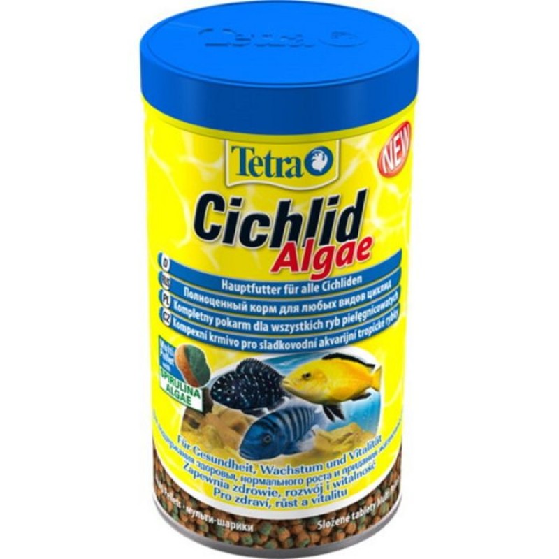 Корм для травоядных цихлид Tetra Cichlid Algae Pellets 500 мл, шарики