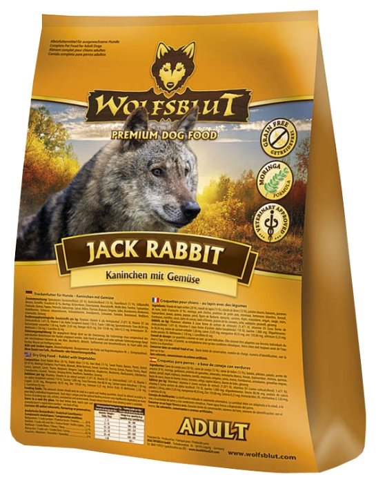 Wolfsblut Корм Jack Rabbit Adult (Кролик для взрослых собак) 15 кг, WBJR15