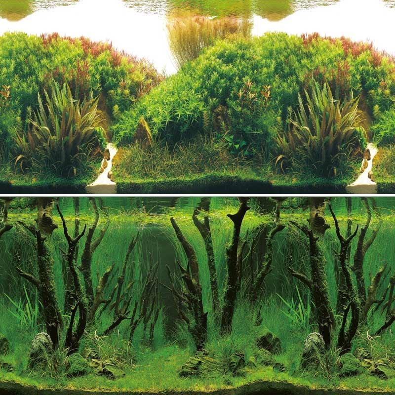 Фон 9084/9085, 0,6*15м Зеленые холмы/Подводный лес 