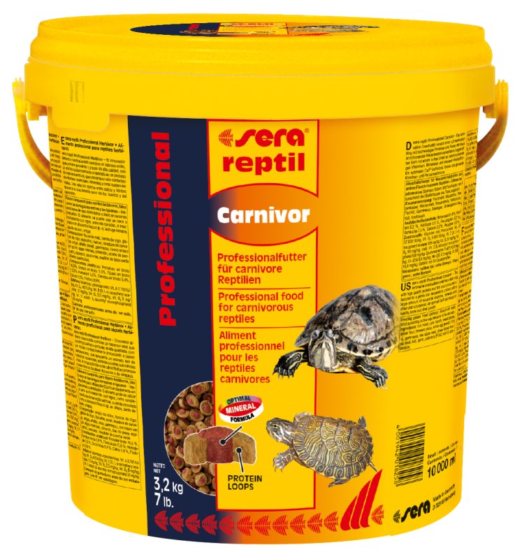 Сера Корм для рептилий Reptil Professional Carnivor 10000 мл 3,2 кг (ведро) (S1825), 13100100959
