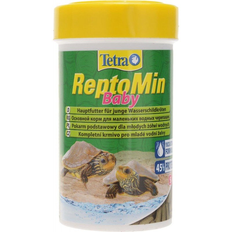 Tetra ReptoMin Baby корм для молодых водных черепах, мини-палочки 100 мл, 1700100959