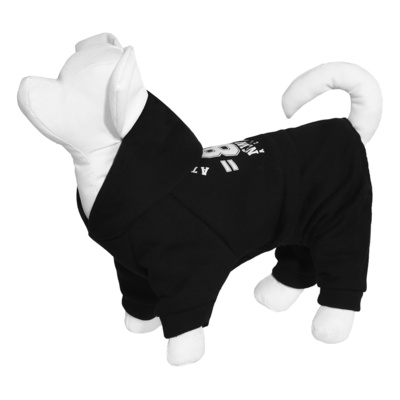 Yami-Yami одежда Костюм для собаки с капюшоном чёрный S (спинка 23 см) лн26ос 0,100 кг 52926