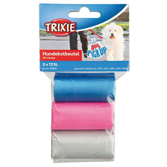 Trixie Пакеты для уборки за собаками 3 л 3 рулона по 15 шт цветные 22845 0,064 кг 41001