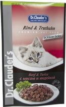 Dr. Clauders влажный корм для взрослых кошек всех пород, с мясом и индейкой 100 гр, 1600100971