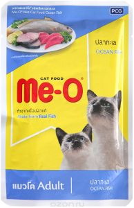 Ме-О влажный корм для взрослых кошек всех пород, океаническая рыба 80 гр