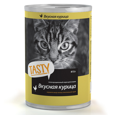 Tasty Корм консервированный для кошек с курицей в соусе банка ( 10 TS 802) 0,415 кг 49872, 100100980