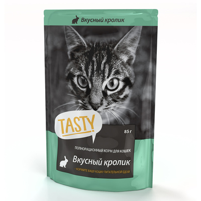 Tasty Пауч для кошек с кроликом в желе( 02TS792) 0,085 кг 49812