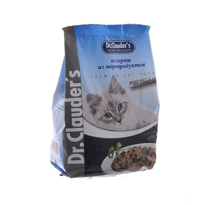 Dr.Clauders ВИА Для кошек - Ассорти из морепродуктов - Сухой корм, 0,400 кг