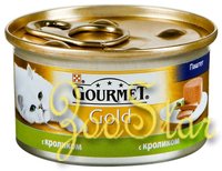 Gourmet ВВА Консервы Паштет Gourmet Gold с кроликом для кошек - 121825481231813212439966 0,085 кг 22952