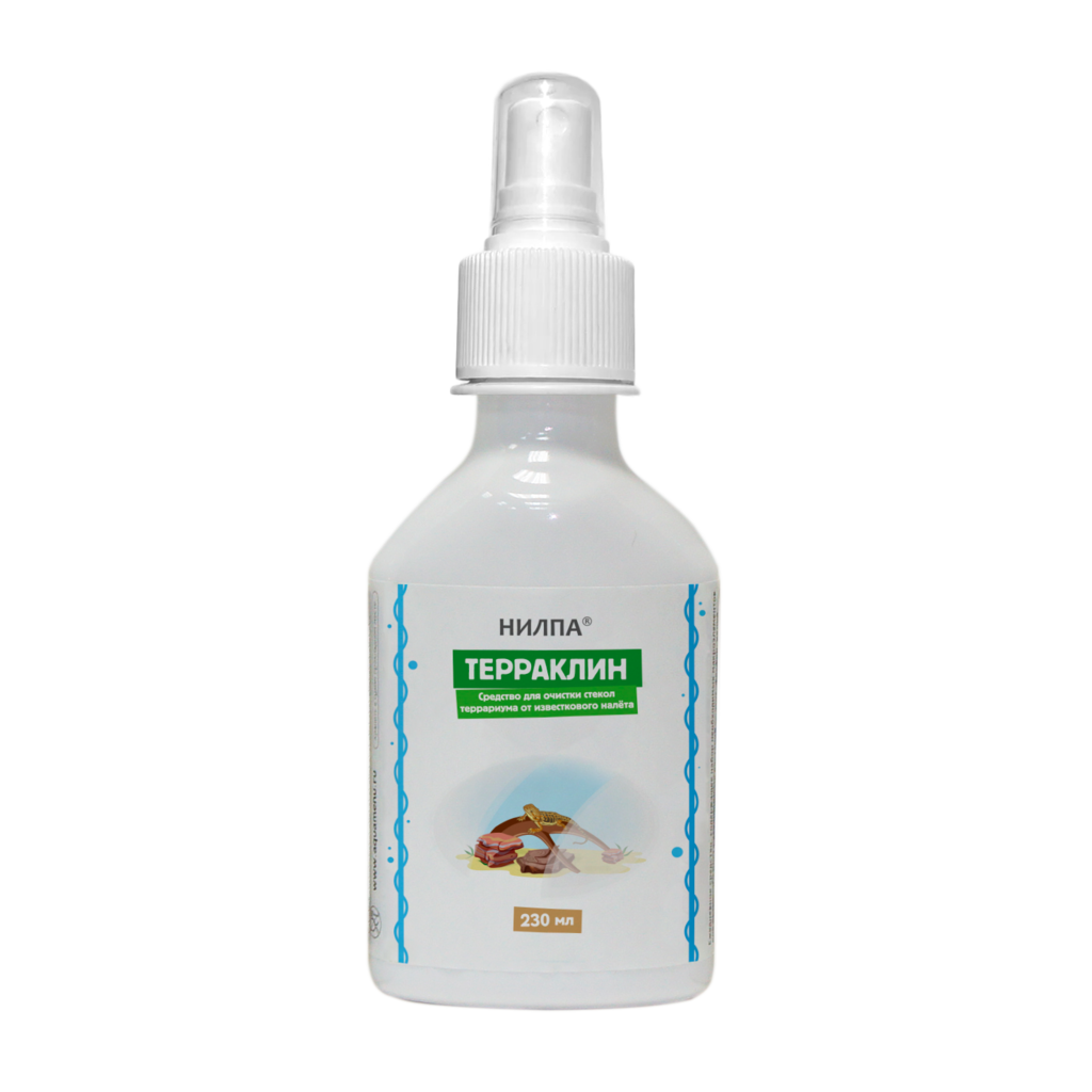 AQUAMENU Терраклин, 230 мл - средство для очистки стёкол террариума от известкового налёта кг, 2872