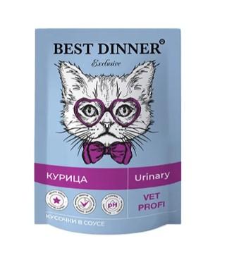 Best Dinner Паучи для кошек Urinary кусочки в соусе с Курицей 7447 0,085 кг 64348