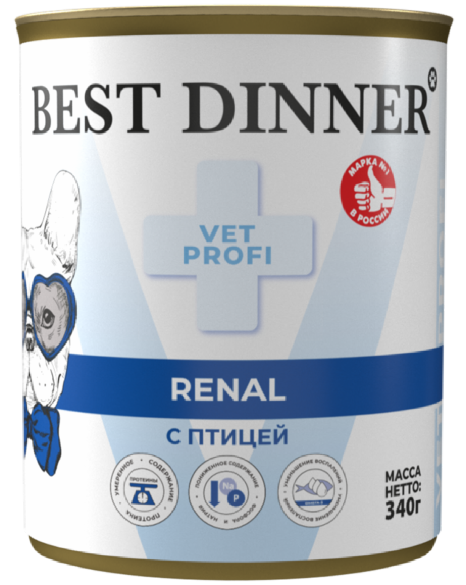 Best Dinner (вет.корма) Влажный корм при заболеваниях почек у взрослых собак с птицей Renal 7807 0.100 кг 67367