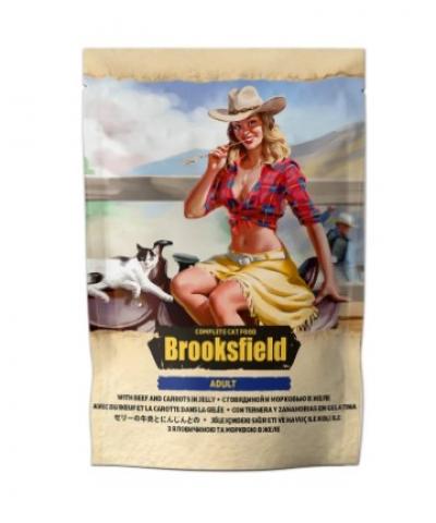 Brooksfield Beef with Carrot Консервированный корм для кошек Пауч Говядина с морковью в желе, 85 г, 53846 5653002 