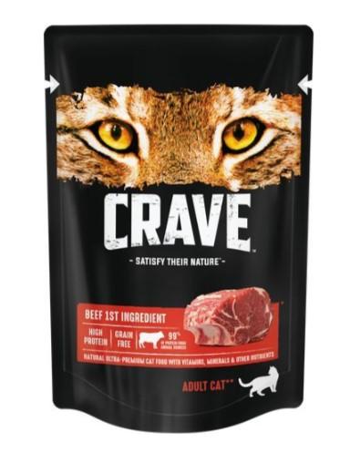 Crave Паучи для взрослых кошек с говядиной 70г. 10232122 0,070 кг 52818
