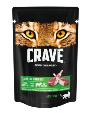 Crave Паучи для взрослых кошек с ягнёнком 70г