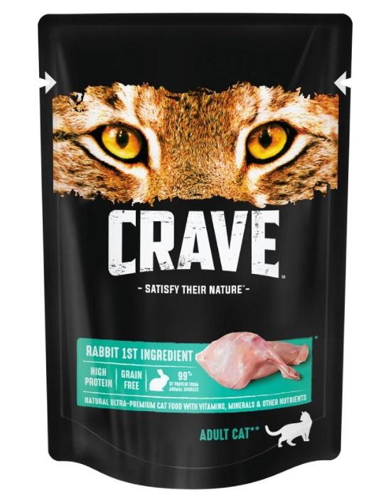 Crave Паучи для взрослых кошек с кроликом 70г. 10232129 0,070 кг 52819