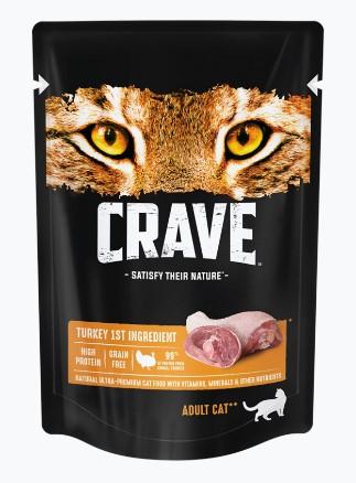 Crave Паучи для для взрослых кошек с индейкой 70г. 10232133 0,070 кг 52820, 5001001366