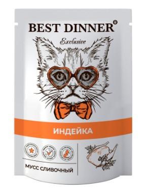 Best Dinner Мусс сливочный для взрослых кошек Индейка 7430 0,085 кг 64323