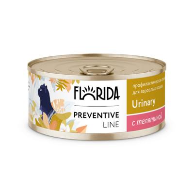 FLORIDA консервы (профилактика) Urinary Консервы для кошек. Профилактика мочекаменной болезни с телятиной 11вн42 0,100 кг 61093