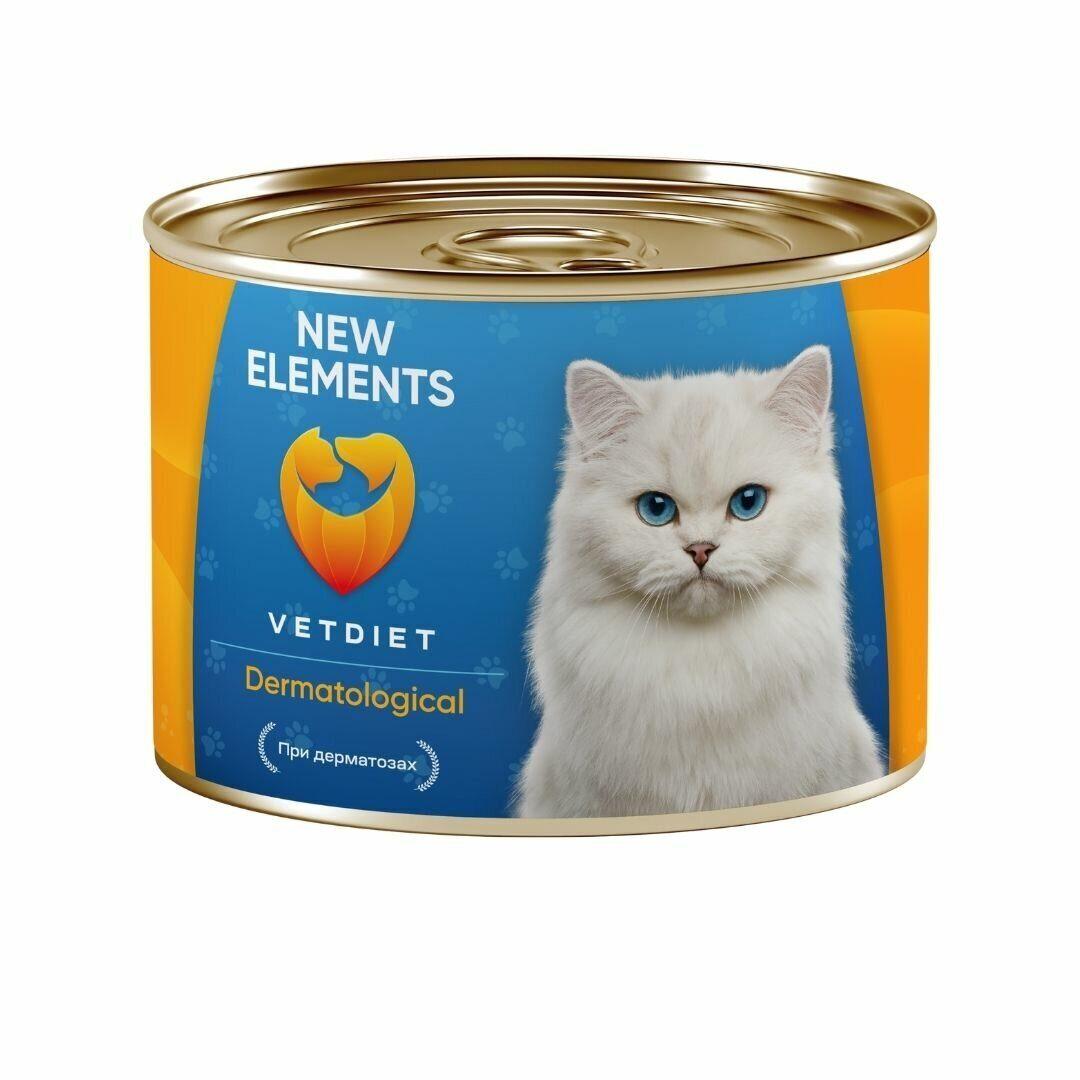 New Elements Консерв.корм для кошек Dermatological 240 грамм 