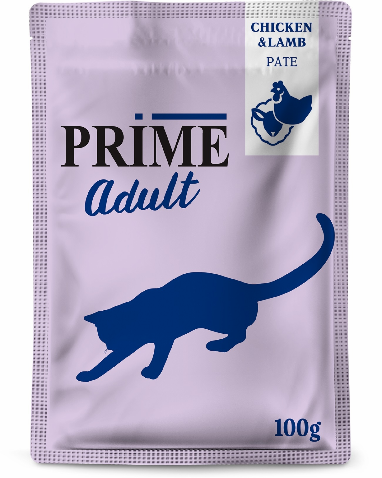 Prime Пауч Паштет из курицы и ягненка для кошек 137.3263 0,100 кг 64630, 31001001414
