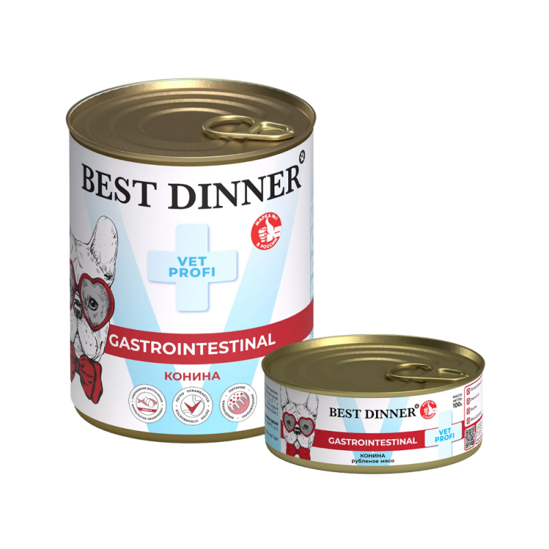 Best Dinner Консервы Exclusive Gastro Intestinal Конина 7642, 0,100 кг