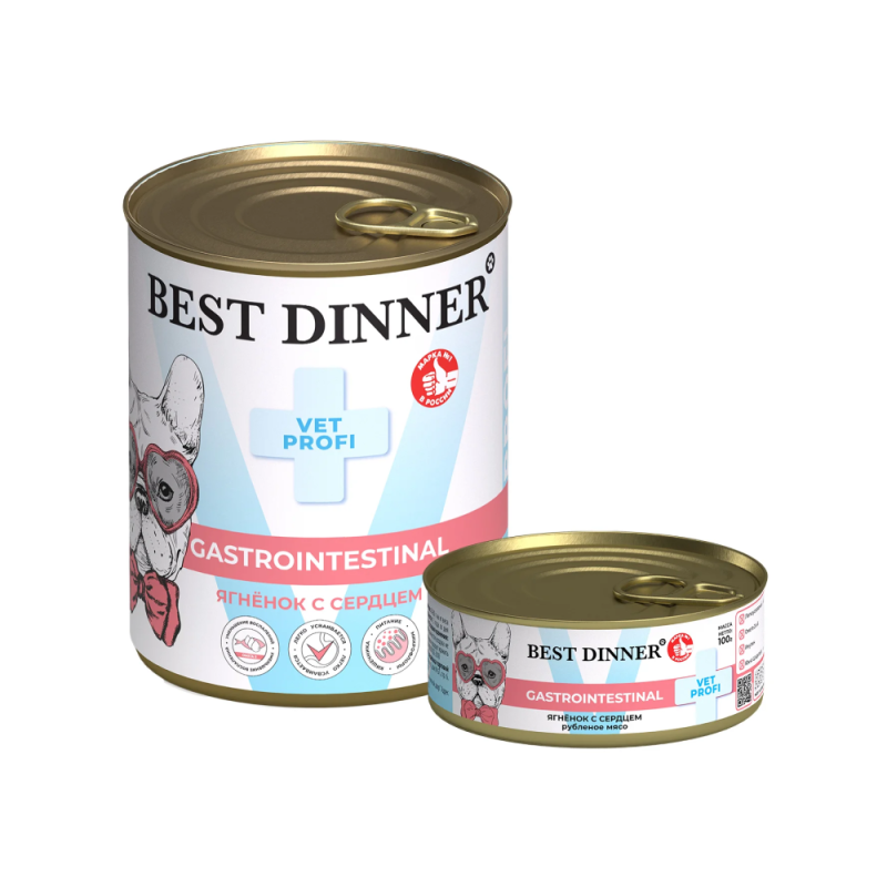  Best Dinner Gastro Intestinal Консервированный корм желе Ягненок сердце для собак проф. ЖКТ  100г