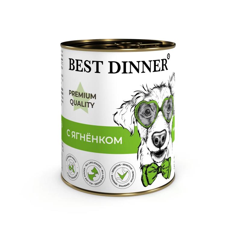 Best Dinner Консервы для щенков Premium Меню №1 с ягненком 7601 0.340 кг 60732