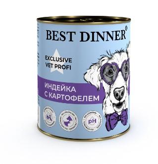 Best Dinner Консервы для собак Exclusive Urinary Индейка с картофелем 7675 0,340 кг 64338