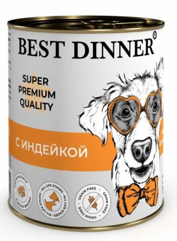 Best Dinner Консервы для собак Super Premium С индейкой 7613 0,340 кг 64341