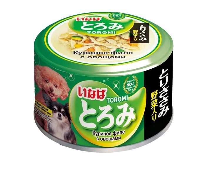 Inaba Тороми консервы для собак в бульоне филе курицы с овощями 139.1150 0.080 кг 60102