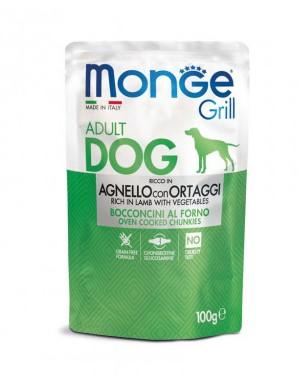 Monge Dog Grill влажный корм для собак всех пород и возрастов, ягненок с овощами 100 гр