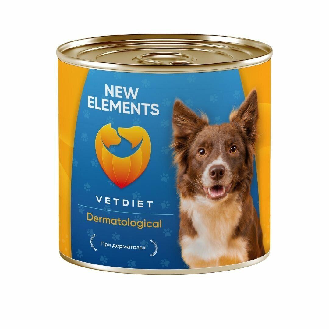 New Elements Консерв.корм для собак Dermatological 340 грамм 
