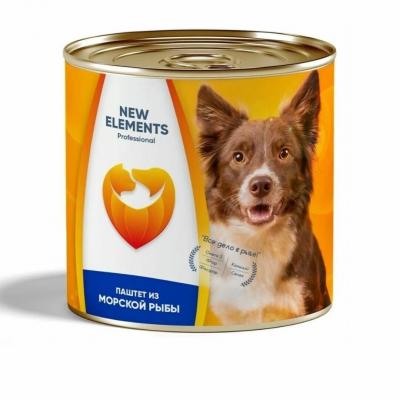 New Elements Консерв.корм для собак Паштет из морской форели  240 грамм