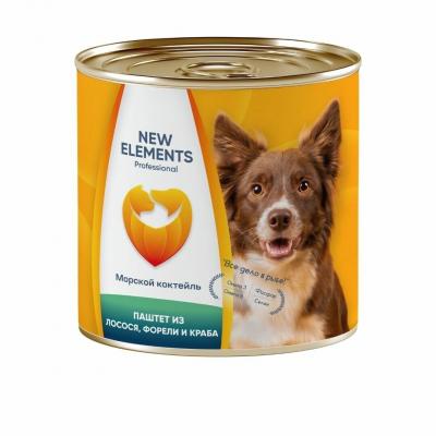 New Elements Консерв.корм для собак Морской коктейль 240 грамм
