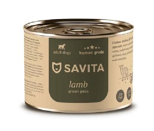 SAVITA консервы Консервы для собак «Ягненок с зеленым горошком» 11вн42 0,24 кг 59788