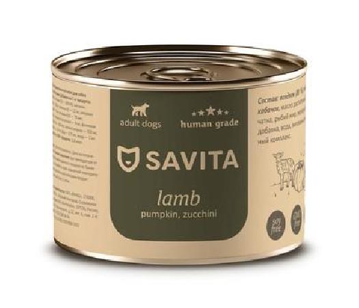 SAVITA консервы Консервы для собак «Ягненок с тыквой и кабачками» 11вн42 0,24 кг 59784
