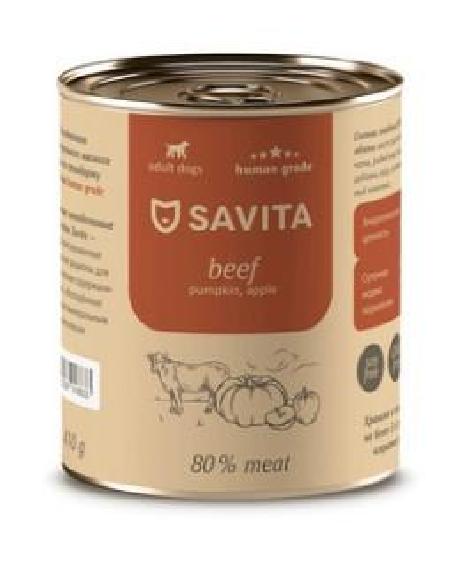 SAVITA консервы Консервы для собак «Говядина с тыквой и яблоком» 11вн42 0,41 кг 59797