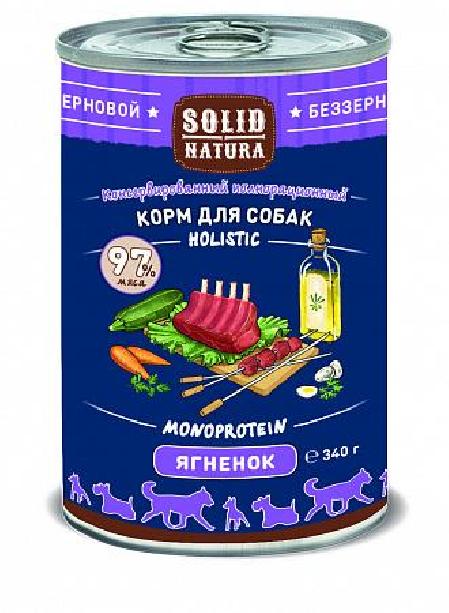 Solid Natura Holistic Ягнёнок влажный корм для собак жестяная банка 0,1 кг , 7358