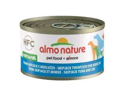 Almo Nature консервы Консервы для Собак с Полосатым Тунцом и треской (HFC - Natural - Skip Jack Tuna and Cod) 5503, 0,095 кг 