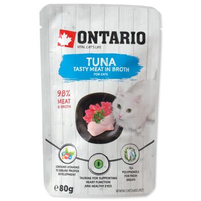 Ontario (консервы лакомства) Паучи для кошек и котят тунец в бульоне 213-3072 0,080 кг 57364