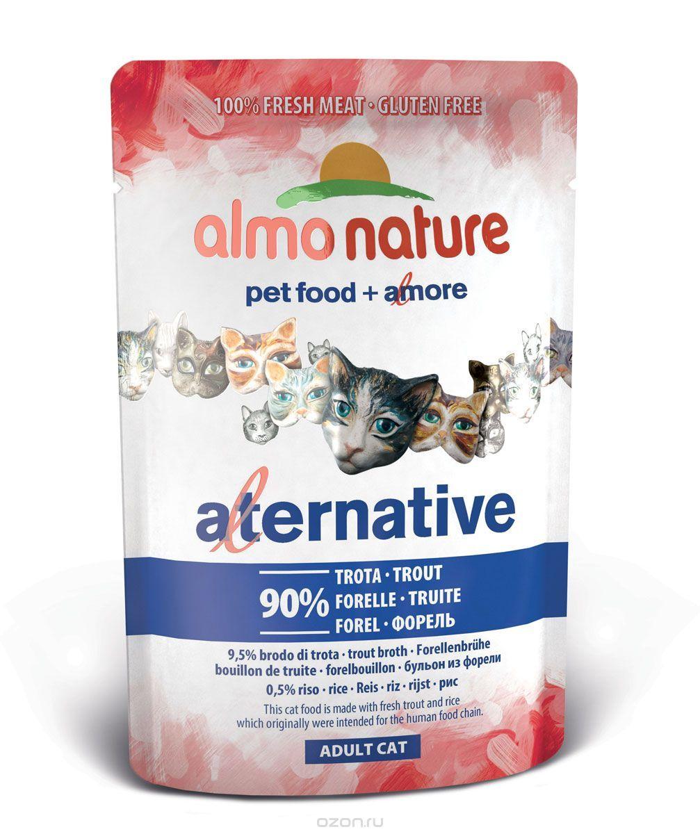 Almo Nature Alternative ВИА Паучи для кошек Форель 90% мяса (Alternative - Trout) 4709, 0,055 кг, 20625, 1400100635
