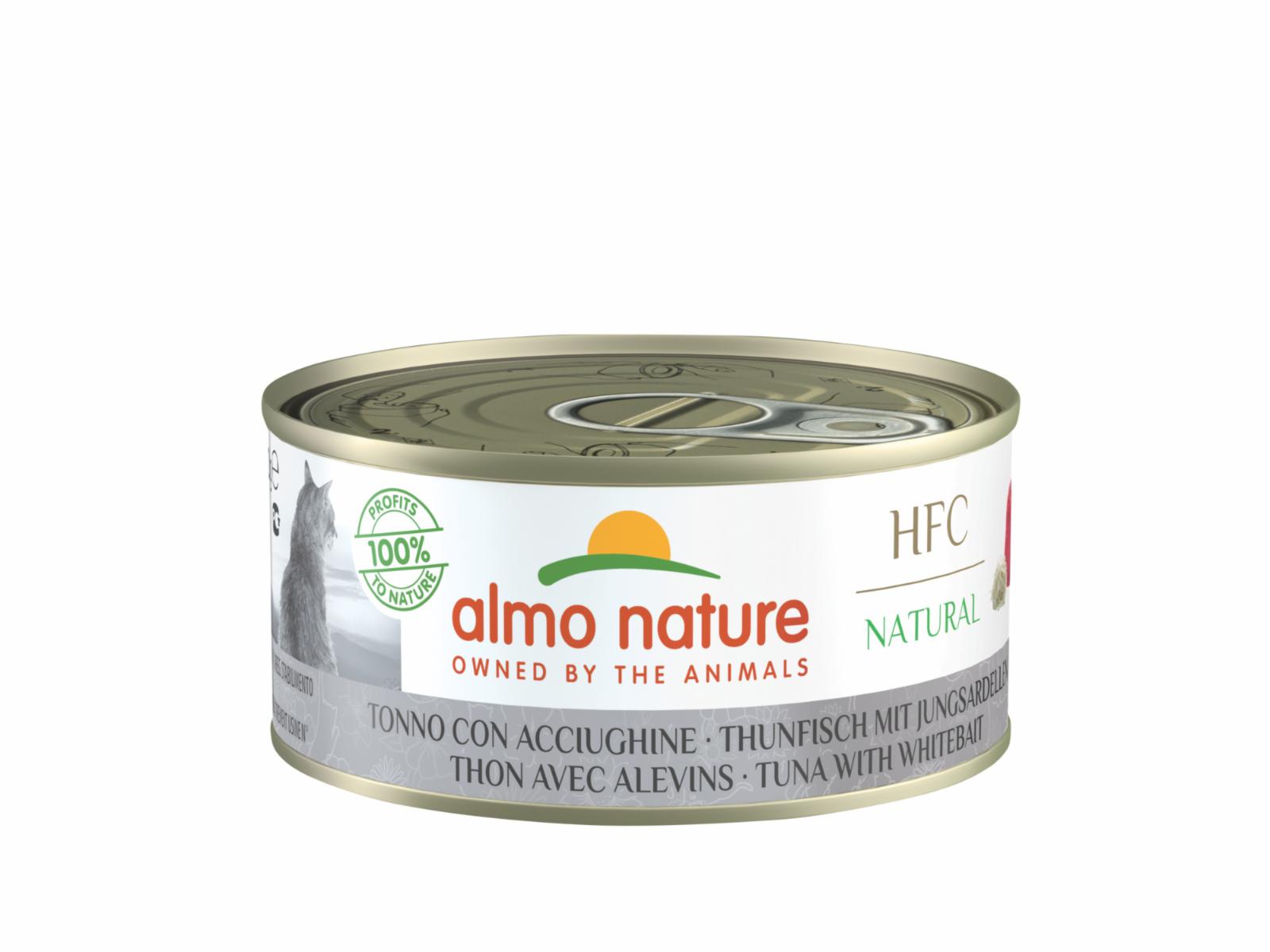 Almo Nature консервы Консервы для Кошек с Тунцом и Мальками (HFC - Natural - Tuna with Whitebait) 5127H 0.150 кг 44594