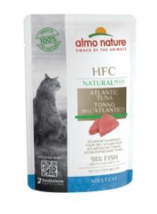 Almo Nature консервы Набор 24 штуки по 0,055 г Паучи для кошек Атлантический тунец  91проц. мяса (HFC Natural Plus - Natural - Atlantic Tuna) 4701 1,320 кг 20402.1