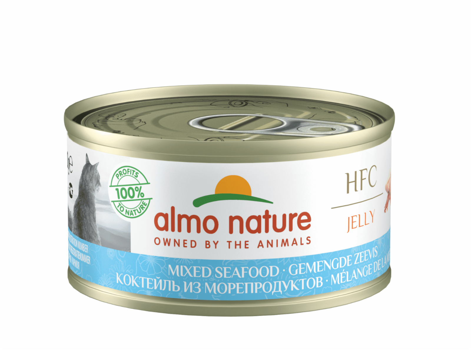 Almo Nature консервы Консервы для Кошек с Морепродуктами 75проц. мяса (HFC - Jelly - Mixed Seafood) 9027H 0.070 кг 26496, 6000100635
