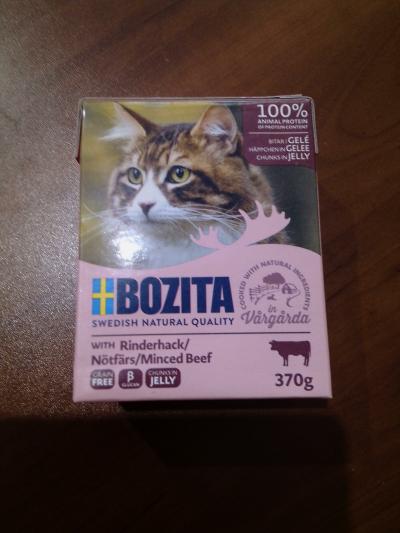Bozita Кусочки в желе для кошек c рубленой говядиной , 0,37 кг 