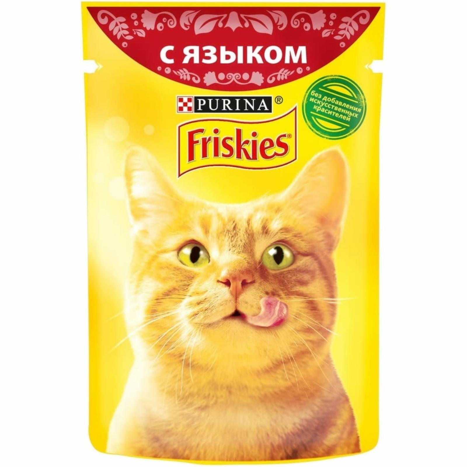 Friskies ВВА Паучи Кусочки в подливе c Языком для кошек 123830651247876812494290 0,085 кг 36476