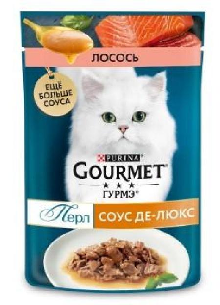 Gourmet Паучи для кошек Соус Де-Люкс с лососем (Gourmet Perl) 12498971 0,075 кг 59129, 8200100786