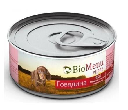 BioMenu Консервы для щенков Говядина (7393329797) 0,100 кг 19010