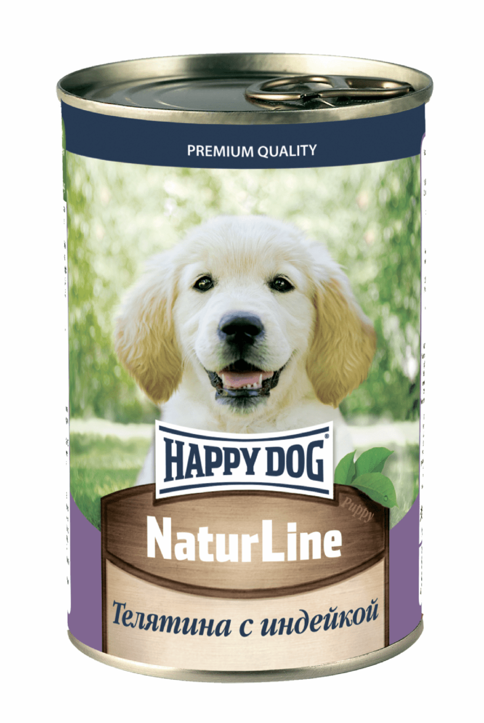 Happy dog Консервы для щенков Телятина с индейкой  0.410 кг 51117